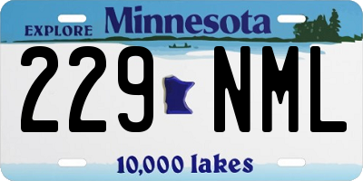 MN license plate 229NML