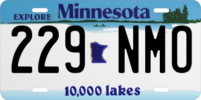 MN license plate 229NMO