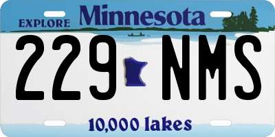 MN license plate 229NMS