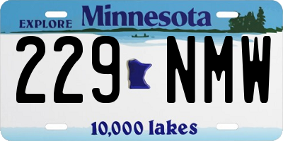 MN license plate 229NMW