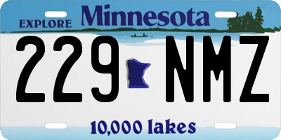 MN license plate 229NMZ
