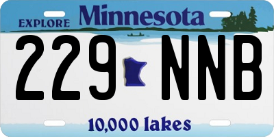 MN license plate 229NNB