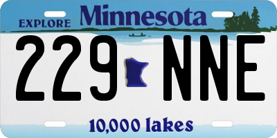 MN license plate 229NNE
