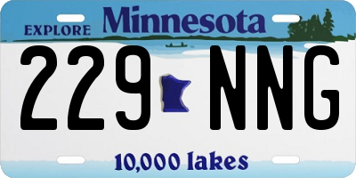 MN license plate 229NNG