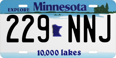 MN license plate 229NNJ