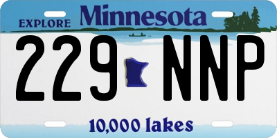 MN license plate 229NNP