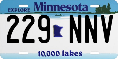 MN license plate 229NNV