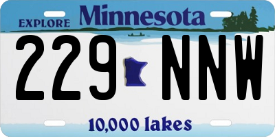 MN license plate 229NNW