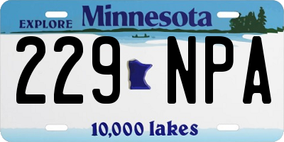 MN license plate 229NPA