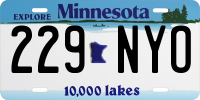 MN license plate 229NYO