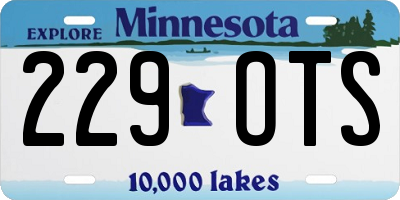 MN license plate 229OTS