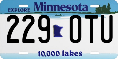 MN license plate 229OTU