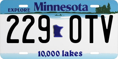 MN license plate 229OTV