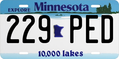 MN license plate 229PED