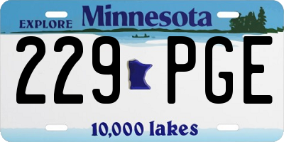 MN license plate 229PGE