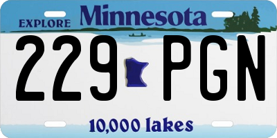 MN license plate 229PGN