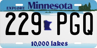 MN license plate 229PGQ