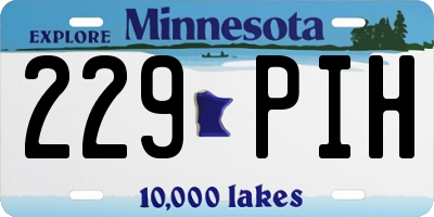 MN license plate 229PIH