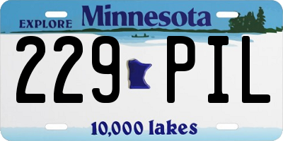 MN license plate 229PIL