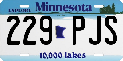MN license plate 229PJS
