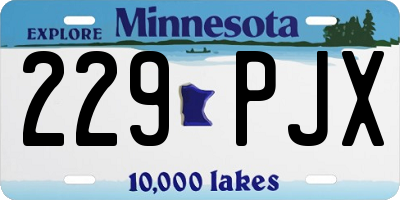 MN license plate 229PJX