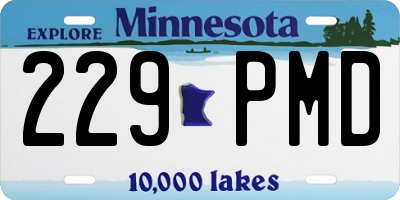 MN license plate 229PMD