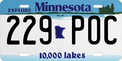 MN license plate 229POC