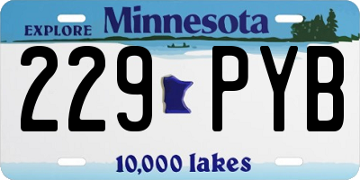 MN license plate 229PYB
