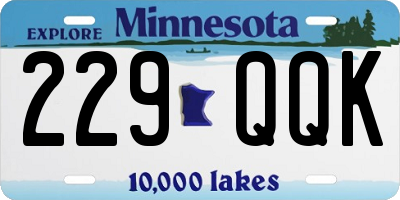 MN license plate 229QQK