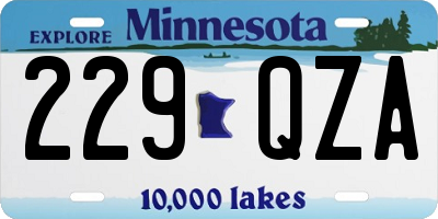MN license plate 229QZA
