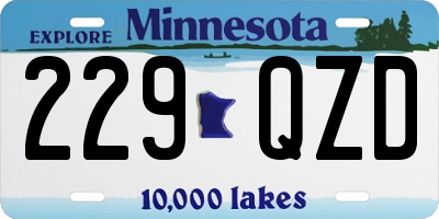 MN license plate 229QZD