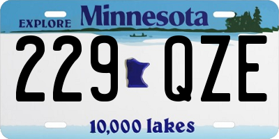 MN license plate 229QZE