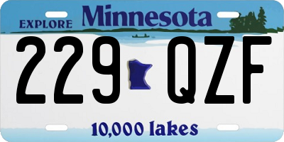 MN license plate 229QZF