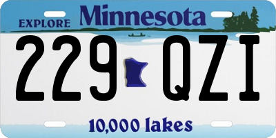 MN license plate 229QZI