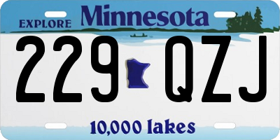 MN license plate 229QZJ