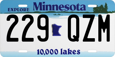 MN license plate 229QZM