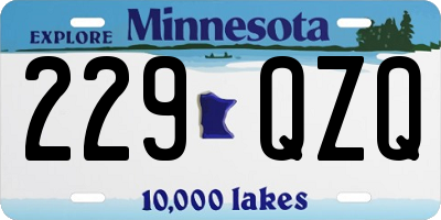 MN license plate 229QZQ