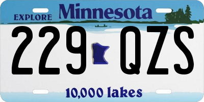 MN license plate 229QZS