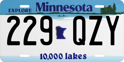 MN license plate 229QZY