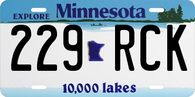MN license plate 229RCK