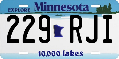 MN license plate 229RJI