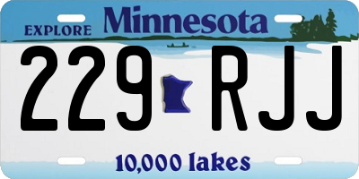 MN license plate 229RJJ