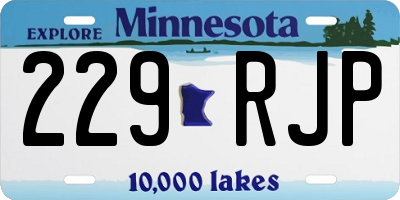 MN license plate 229RJP
