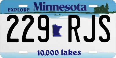 MN license plate 229RJS