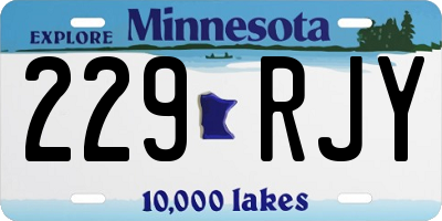 MN license plate 229RJY