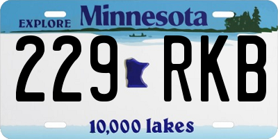 MN license plate 229RKB