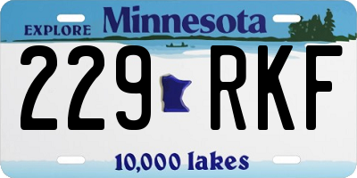 MN license plate 229RKF