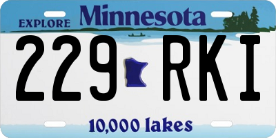 MN license plate 229RKI