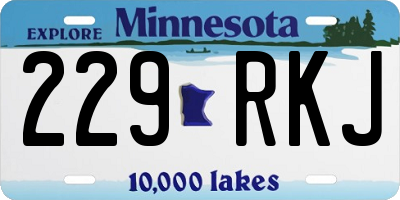 MN license plate 229RKJ
