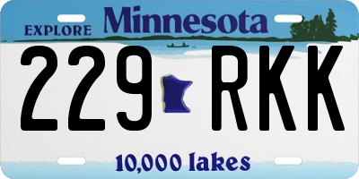 MN license plate 229RKK